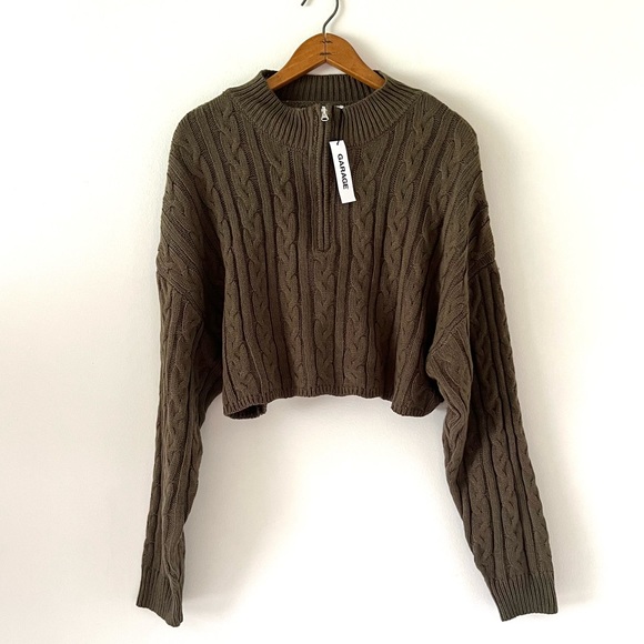 GARAGE knit cropped sweater - Picture 2 of 5